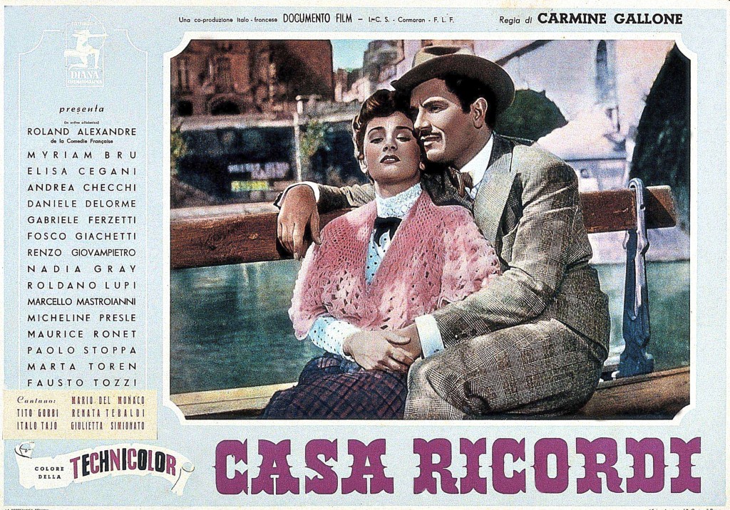 Locandina del film di Carmine Gallone, Casa Ricordi, 1954 (Istituto nazionale di studi verdiani)